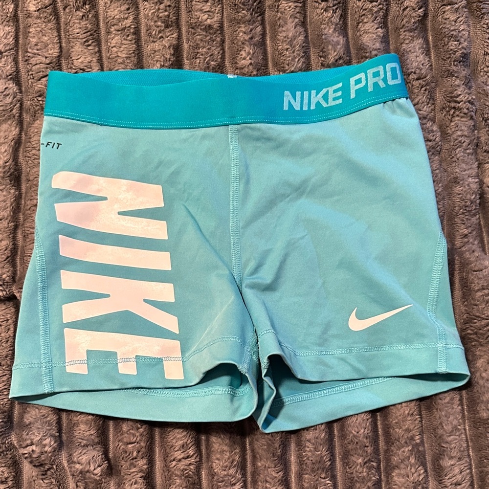 Nike Women's Pro Aqua Blue Shorts